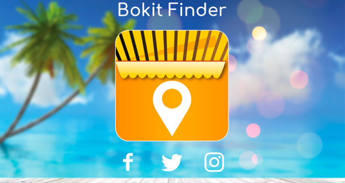 Logo de l'application Bokit Finder avec les icones des différents réseaux sociaux